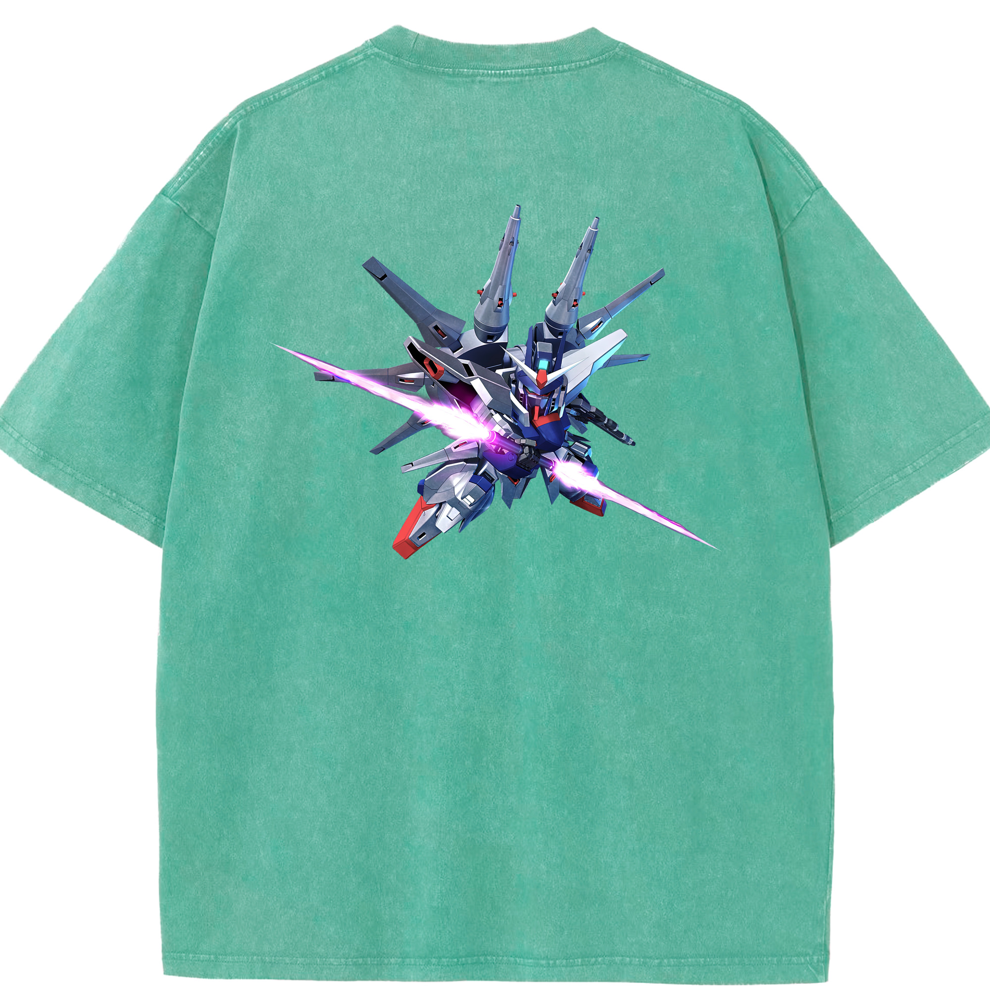 （画像用） 機動戦士ガンダム Mobile Suit Gundam 綿100% ヴィンテージ風 半袖Tシャツ（背面プリント）
